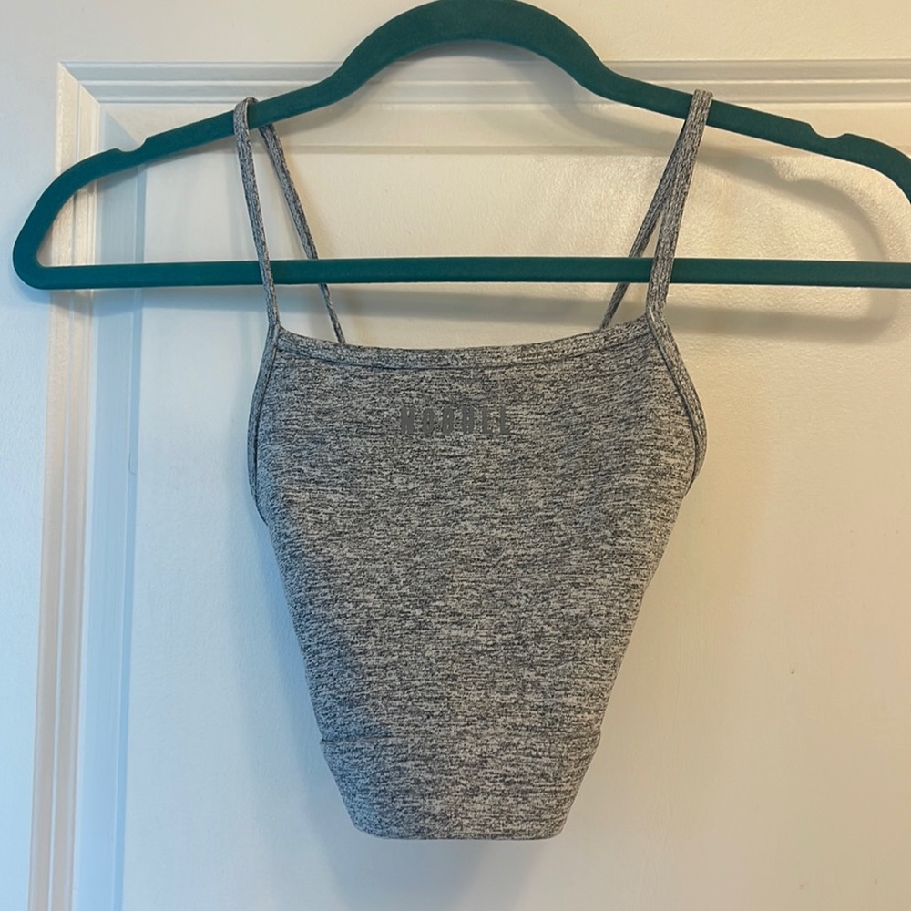 NoBull High Neck Sports Bra in color Plush Heather